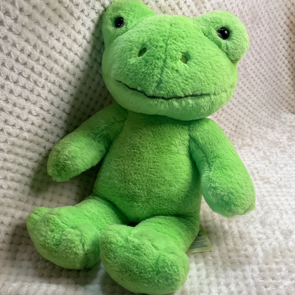 Build A Bear 2021 Plush Spring Green Frog Stuffed Animal Toy